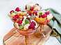 Peach melba i glas