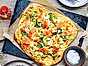 Pizza ”bianca” med rå lax, ingefärsmarinerad zucchini och fänkål