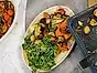 Rostad aubergine med persiljesallad