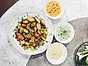 Rostad potatis med tre sorters aioli