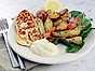 Rostade rotfrukter med halloumi och aioli