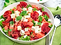 Sallad med vattenmelon, feta och bresaola