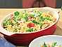 Semesterpasta med tomat, ricotta och bacon