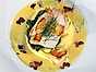 Smörstekt torskrygg med potatispuré, fänkålsflarn, bacon och vitvinssås