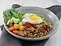 Snabb nasi goreng med fläskkarré och ägg