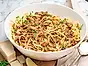 Spaghetti med kantareller, citron och brynt lök