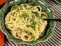 Spaghetti med krabba och peperoncino