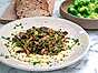 Stekt svamp på mozzarellakräm med broccoli och romanesco