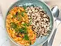 Stroganoff med halloumi och rostad paprika