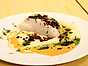 Torskrygg med pancetta, skaldjurssås och dillolja