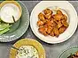 Ugnsbakade buffalo wings med blue cheese dressing