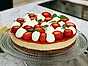 Vit chokladcheesecake med jordgubbar
