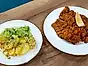 Wienerschnitzel med potatissallad och dillgurka