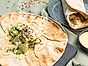 Wrap med grillad isbergssallad, zucchini och fetaostkräm