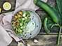 Zucchini-steak med zucchini-tzatziki