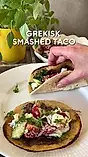 Grekisk smashed taco