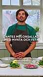 Melonsallad med mynta och feta