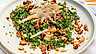 Caesarsallad på quinoa och grönkål med halloumi