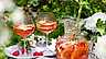 Cervera rosésangria med jordgubbar och rabarber