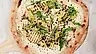 Pizza Bianca med zucchini, kronärtskocka och citronvinegrette
