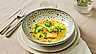 Röding med limesyrad gurksallad, beurre blanc och forellrom