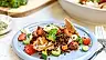 Somrig sallad med belugalinser och grillad kyckling