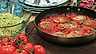 Stekt falukorv med tomat- och paprikasås